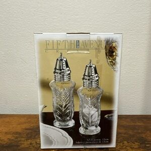 Fifth Avenue Crystal Salt and Pepper Shaker Set - Silver